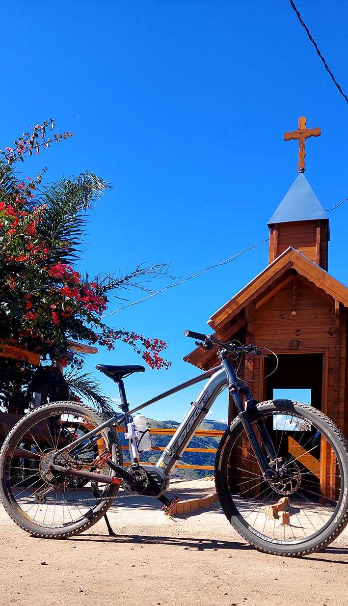 Bike elétrica no Caminho da Fé