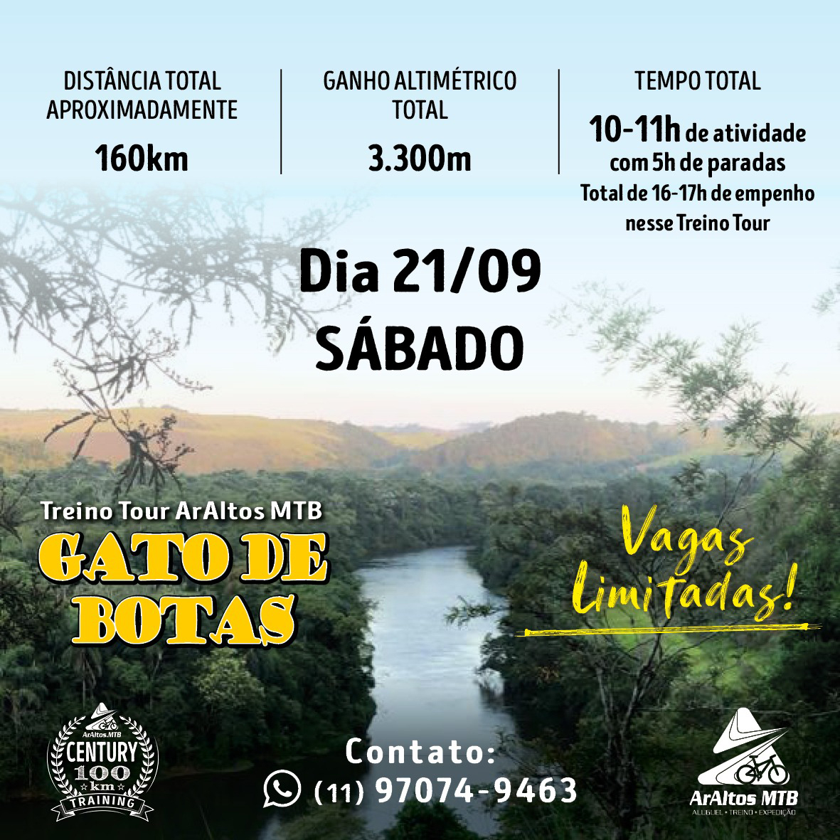 informações treinos de bike gato de botas