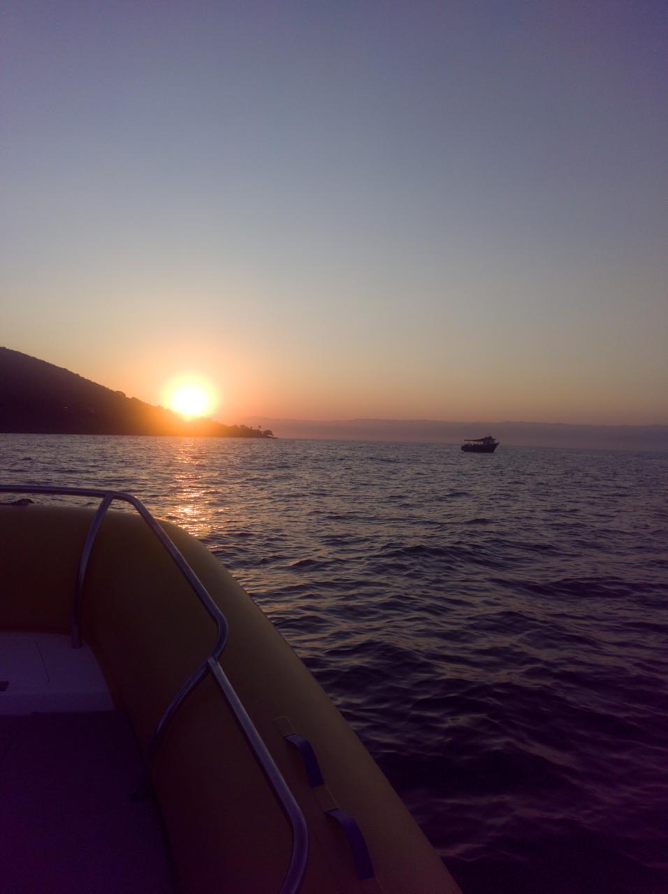 vista do mar a partir de um jetboat